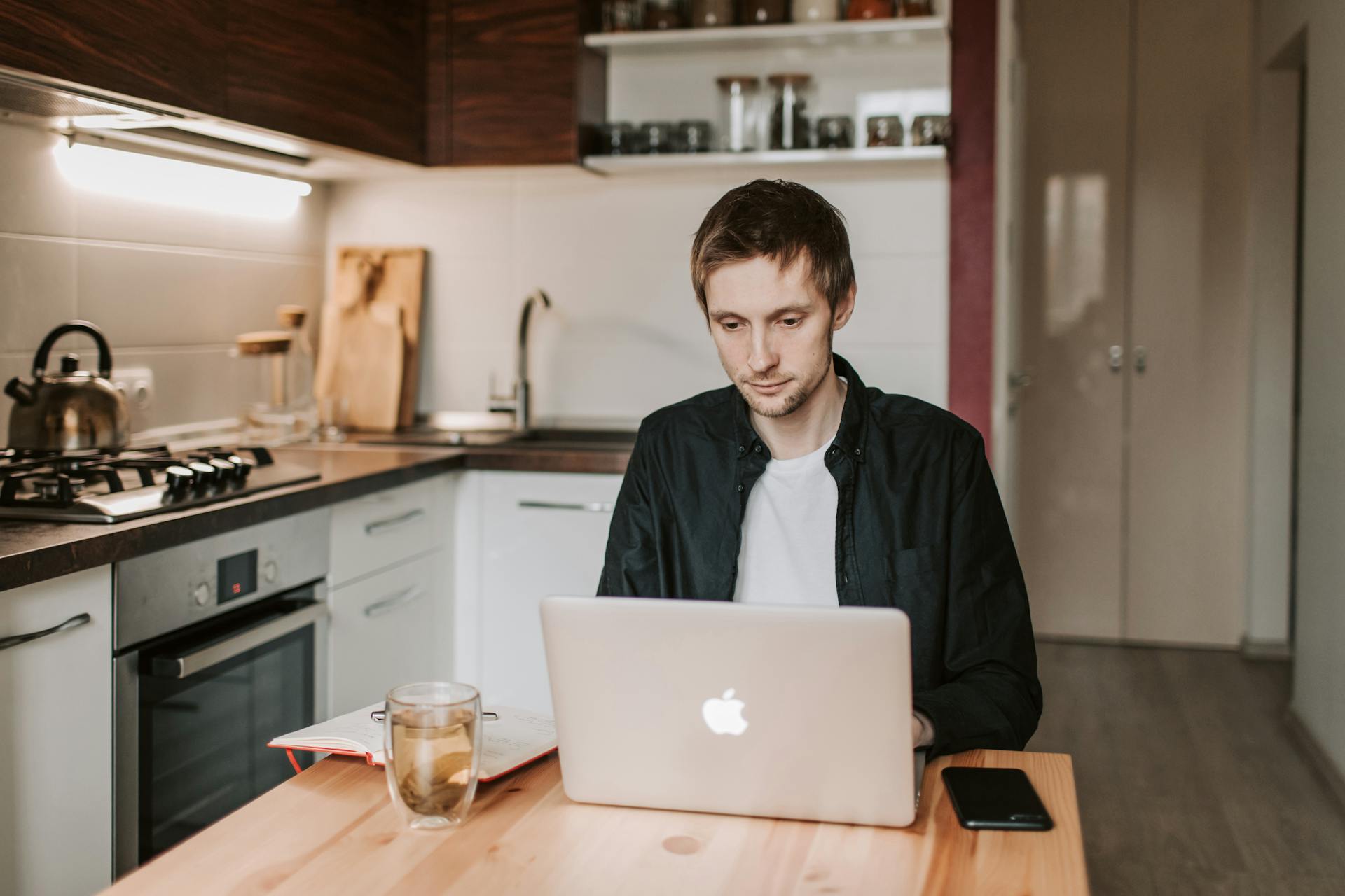 Homeowner reviewing options at home