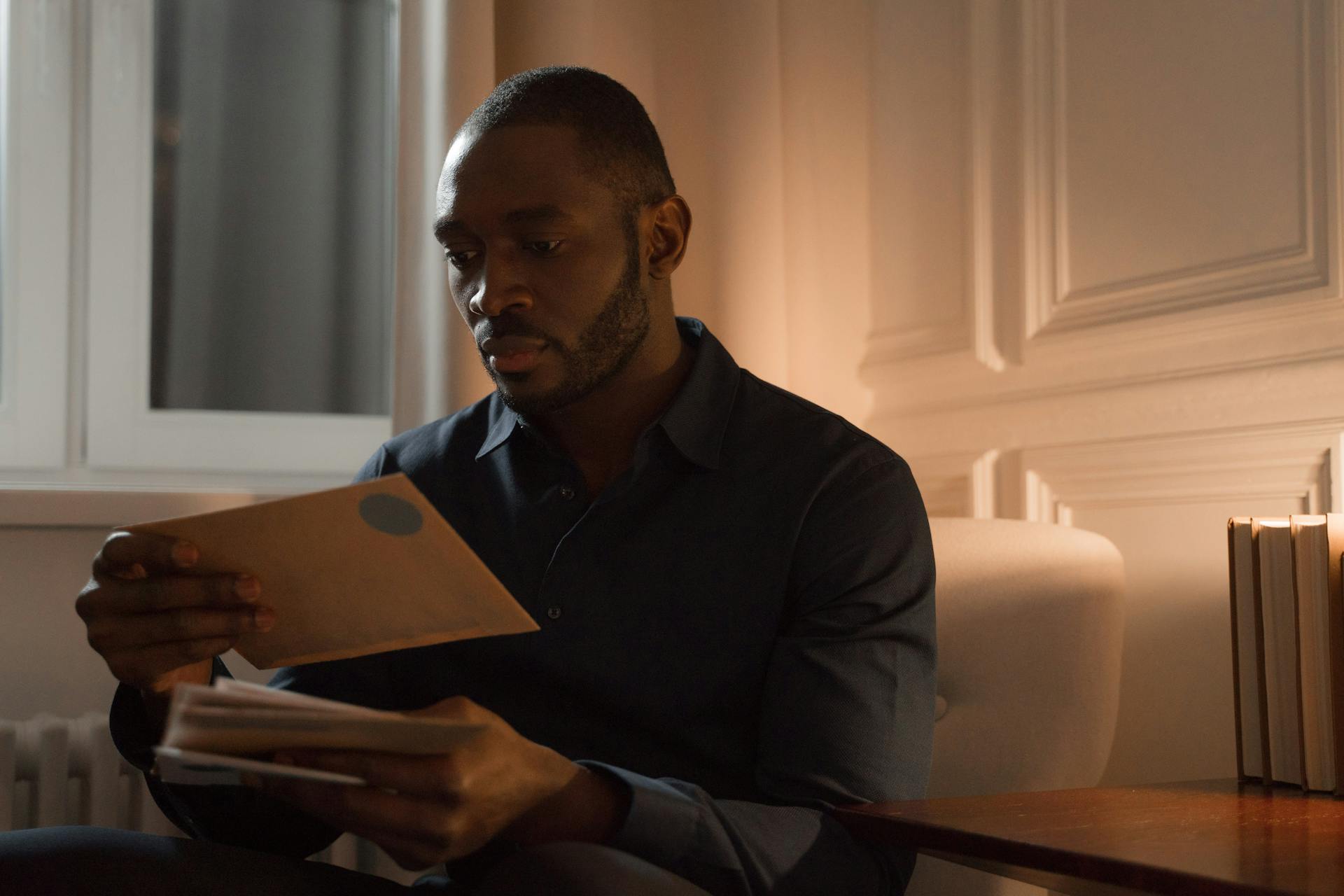 Person reviewing a renewal letter