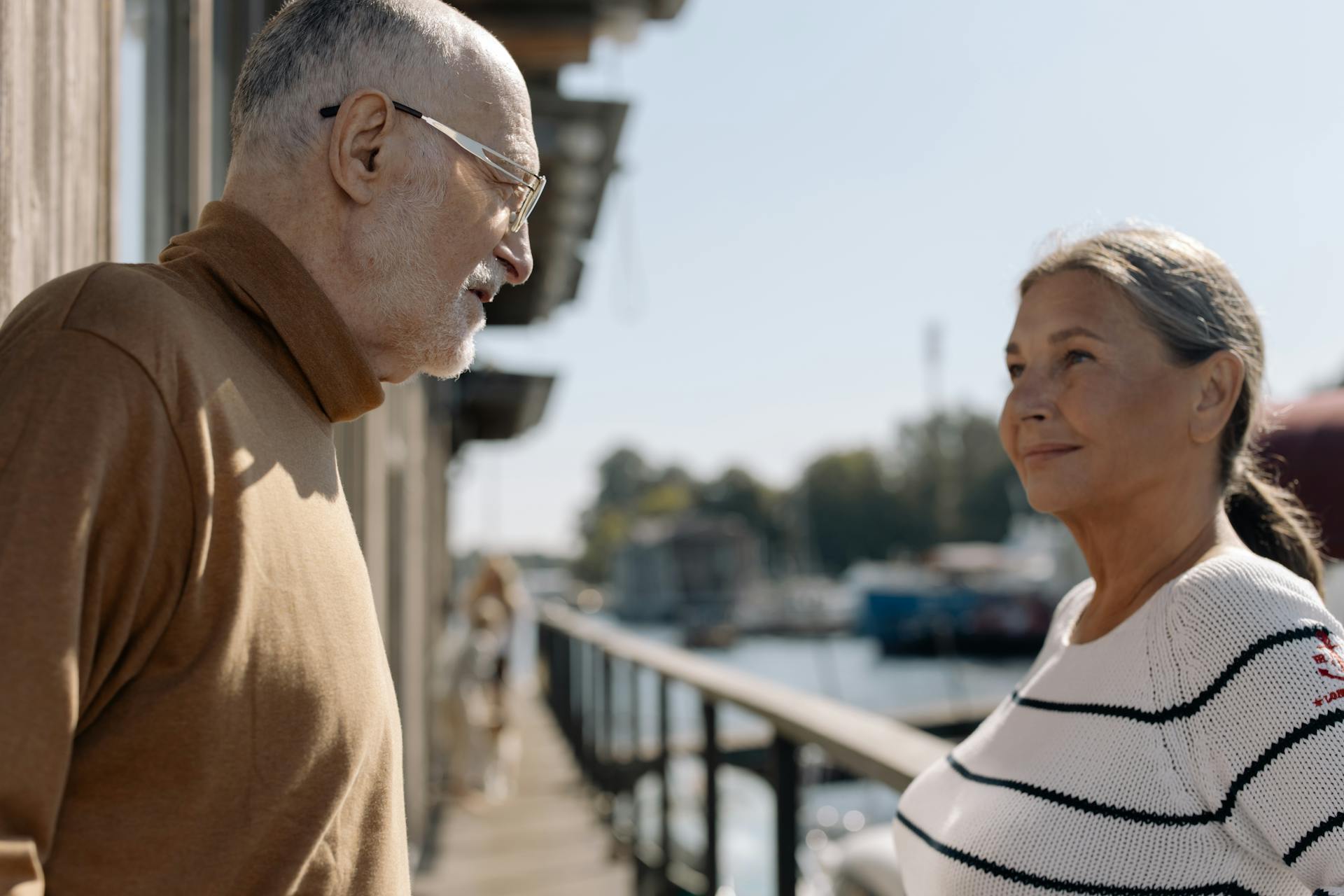 Senior couple at home